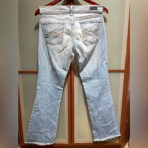 Citizens Of Humanity Elle #064 Low Waist Frayed Bootcut Stretch Blue Jeans 28